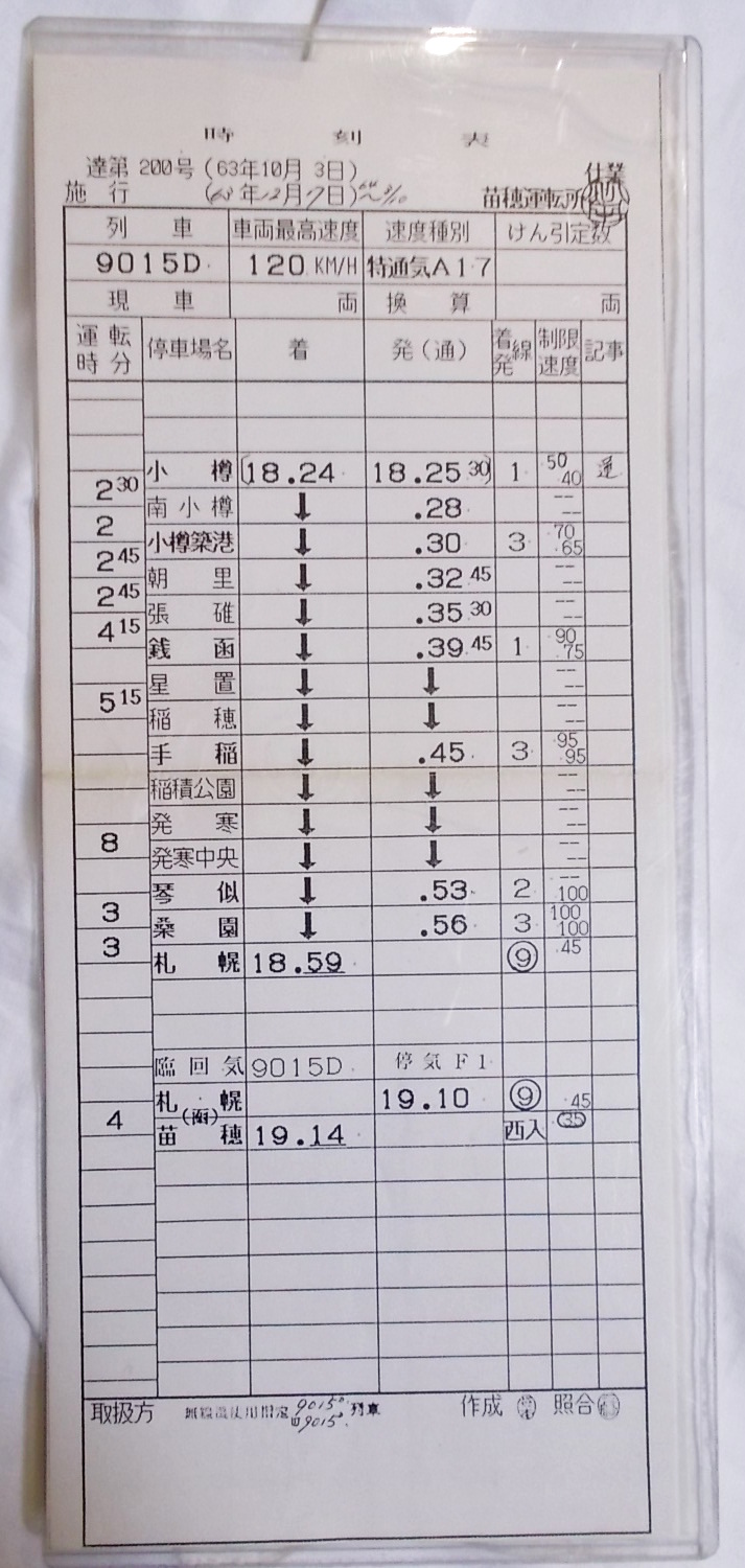 画像1: 携帯時刻表「苗穂運転所・ニセコＥＸＰ」